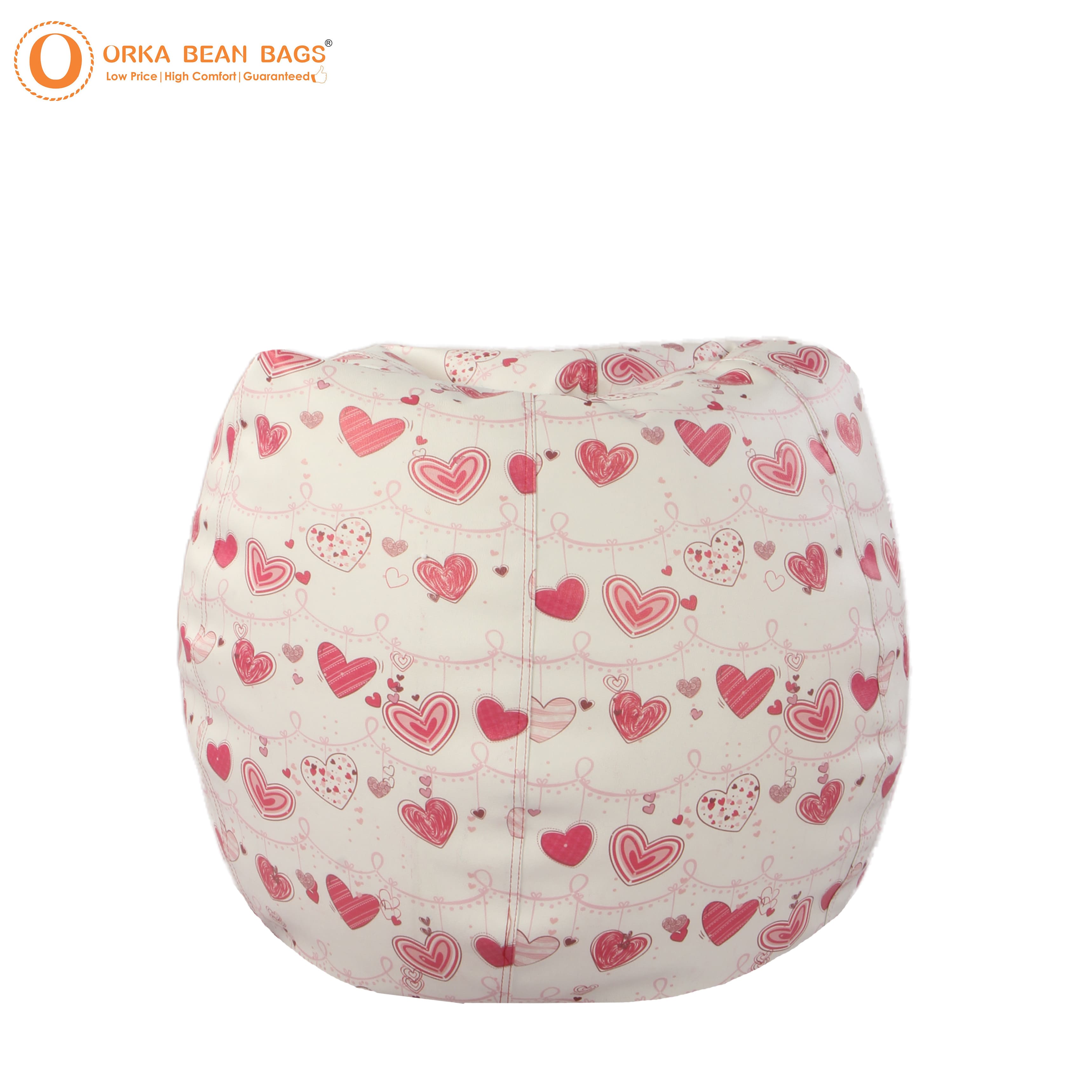 Orka Digital Printed Heart Theme XXXL Bean Bag Filled With Beans view 6